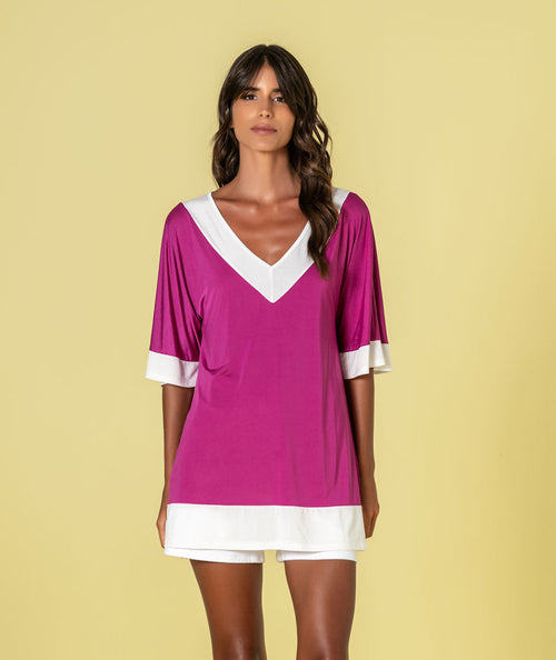 Blusa com contrastes 6464