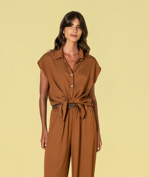 Blusa com botões e nó 6493