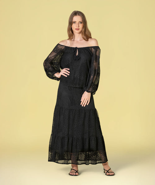 Blusa perfurada com atilhos 6499